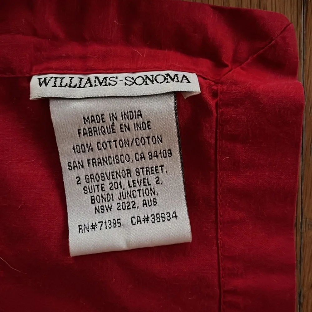 Williams-Sonoma Classic Red Cotton Napkins S/6 19’ square